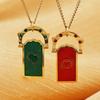 Fashionable Card Pendant Necklace Gold-plated Y2K Neck Jewelry  Jewelry Gift