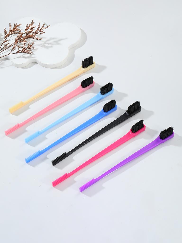 7pcs Anti-static Multi-color Double-sided Edge Comb Control Hair Brush Set Accessories 2-in-1,Special for Real Hair Wigs