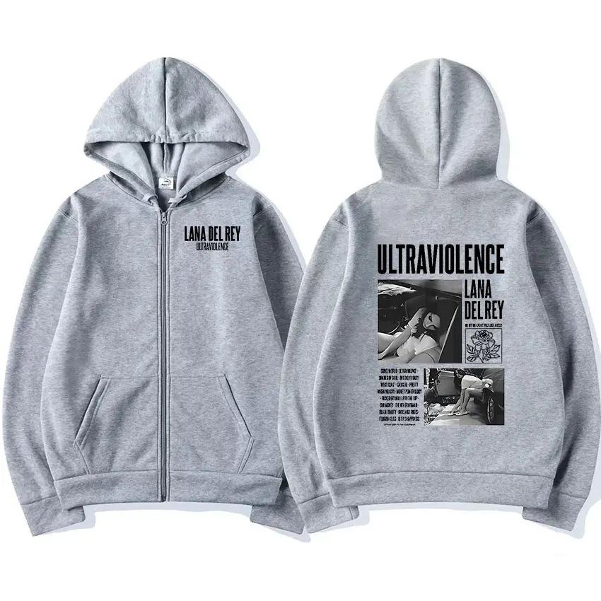 Lana Del Rey Unisex Retro Mikina na zip 2023 - Hip Hop Pulovr