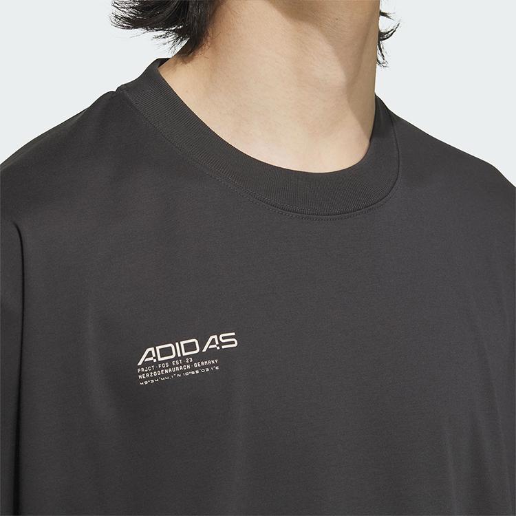 Adidas Round Neck Casual Loose Short Sleeve T-Shirt Men Tops Black JL9955