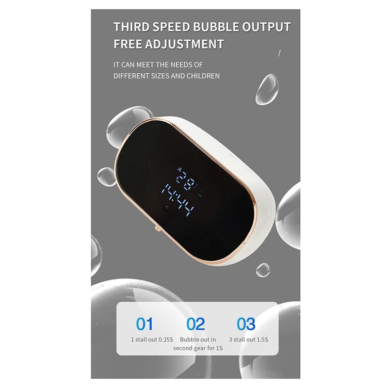 A82I-Sensor Soap Dispenser Automatic Foaming Hand Wash Dispenser Wall Mount Liquid Soap Dispenser For Bathroom Kitchen