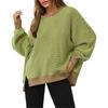 Dames Gestreept Crewneck Sweatshirt Los Oversized Lange Mouw Pullover Casual Dagelijks Blouse Top