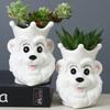 Cartoon Ceramic Flower Pot Cute Personality Succulent Flower Pot Creative Home Gardening