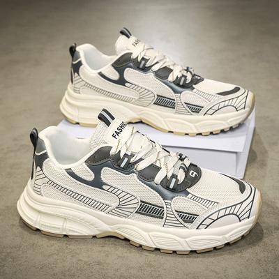 Zapatos de verano para hombre nuevos zapatos deportivos de malla transpirable para hombre tendencia versátil suela gruesa antideslizante casual para correr zapatos de papá