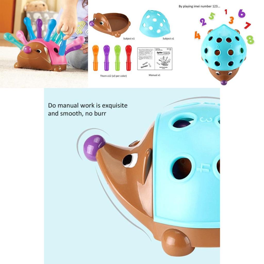 Little Hedgehog Plug-in Toy Develop Toddler's Concentration Skills With Early Education Puzzle
