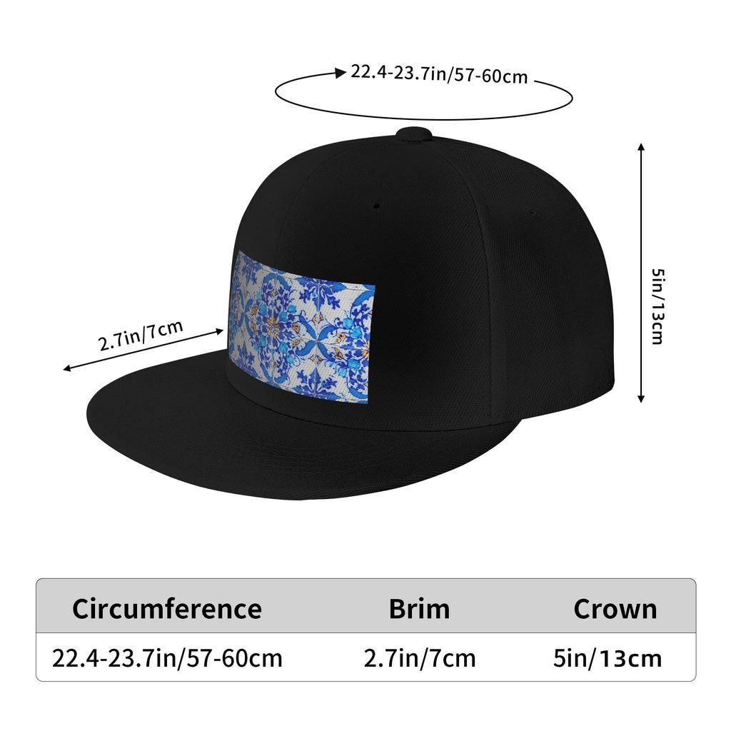 Portuguese Tile Decor Azulejo Lisboa Baseball Caps Snapback Fashion Baseball Hats Casual Casquette Outdoor for Unisexs And Womens