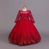 Long Sleeve Lace Princess Dress for Girls - Evening and Performance Wear