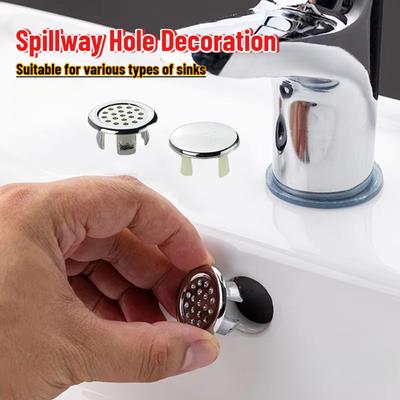 Inel Preaplin Chiuvetă Capac Sifon Înlocuire Casă Baie Bucătărie Chiuvetă Vas de Spălat Ornament Capac Preaplin Inserție Găură Capace Rotunde