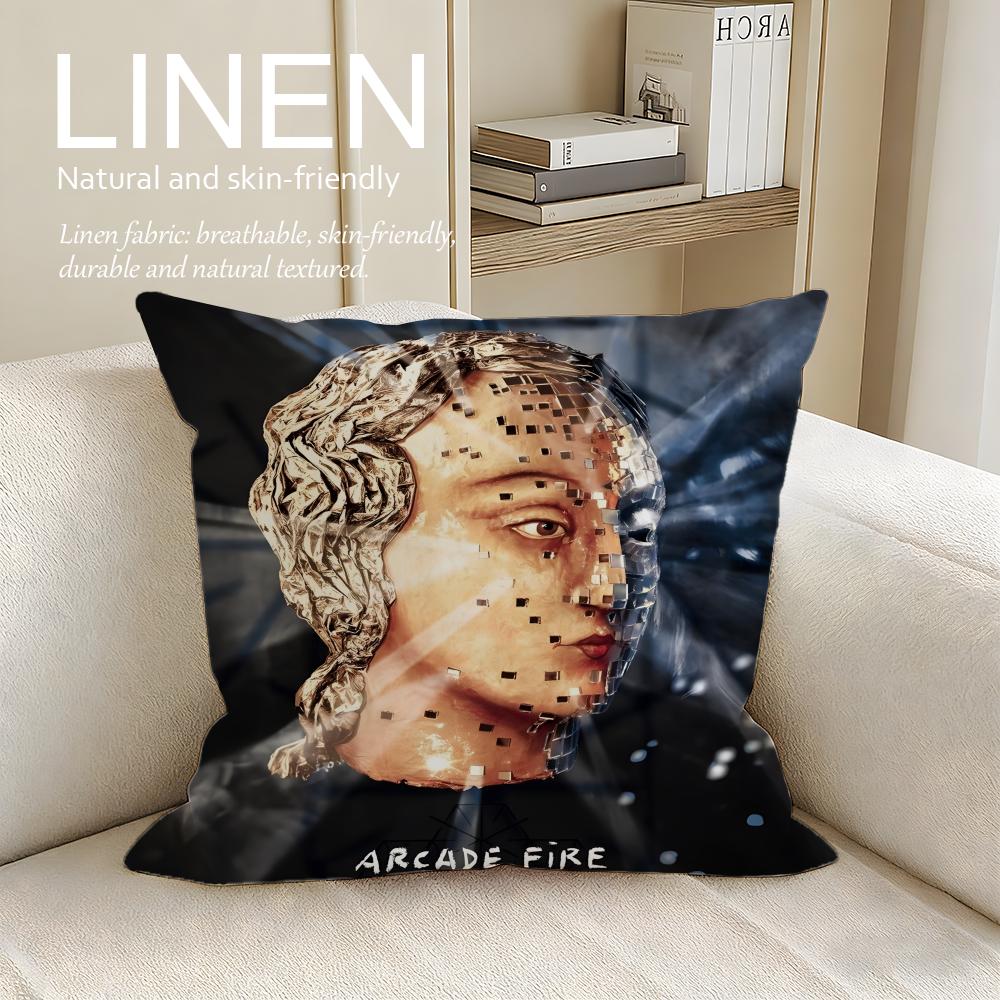 Music Arcade Fire Cushion Cover Pillowcase Set Pcs x x Breathable Washable Sofa Cushion Cover