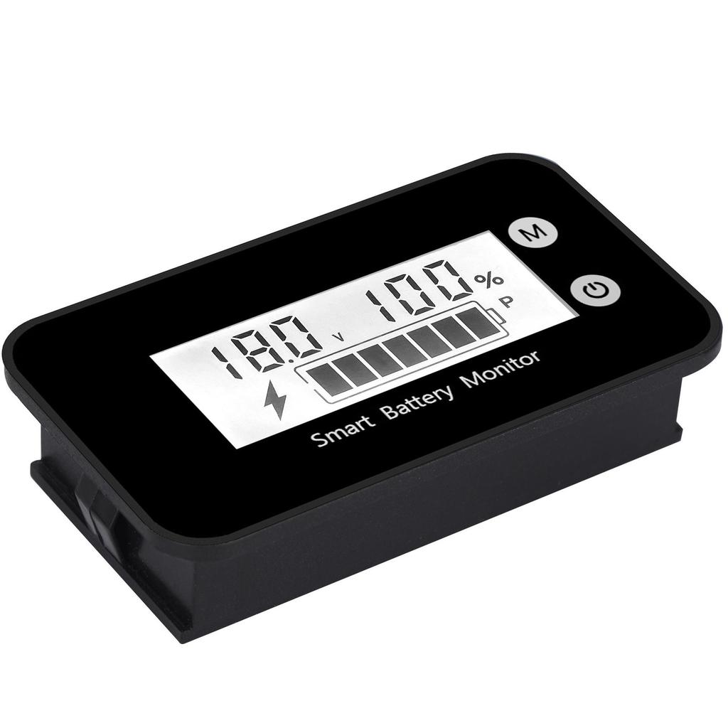 IPX7 Waterproof Battery Monitor with Voltage & Power Display for Lead-Acid & Lithium Batteries In EVs, Cars, and Motorcycles