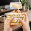 Cute Design Decompression Button Toy 26 Key Keyboard Keychain  Accessories Gift