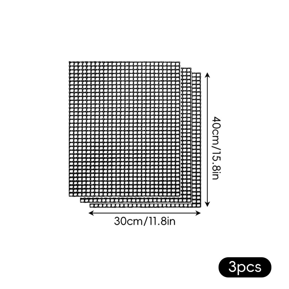 

Антипригарна сітка для барбекю, стійка до високих температур, сітка для барбекю, аксесуари для гриля, кулінарні килимки, інструмент для випікання на грилі 3pcs-30*40cm