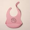 NEW Custom Cartoon deer rainbow Silicone Baby Bib with & pattern Food-Grade solid Feeding Bib DZ31