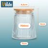 Glass Containers for Loose Products with Lid and Seal 700 Ml 3 Pcs.