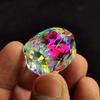 Elegancki Topaz Mistyczny Szlifu Kostkowego Naturalny Kamień Szlachetny Koloru Tęczowego Certyfikowany