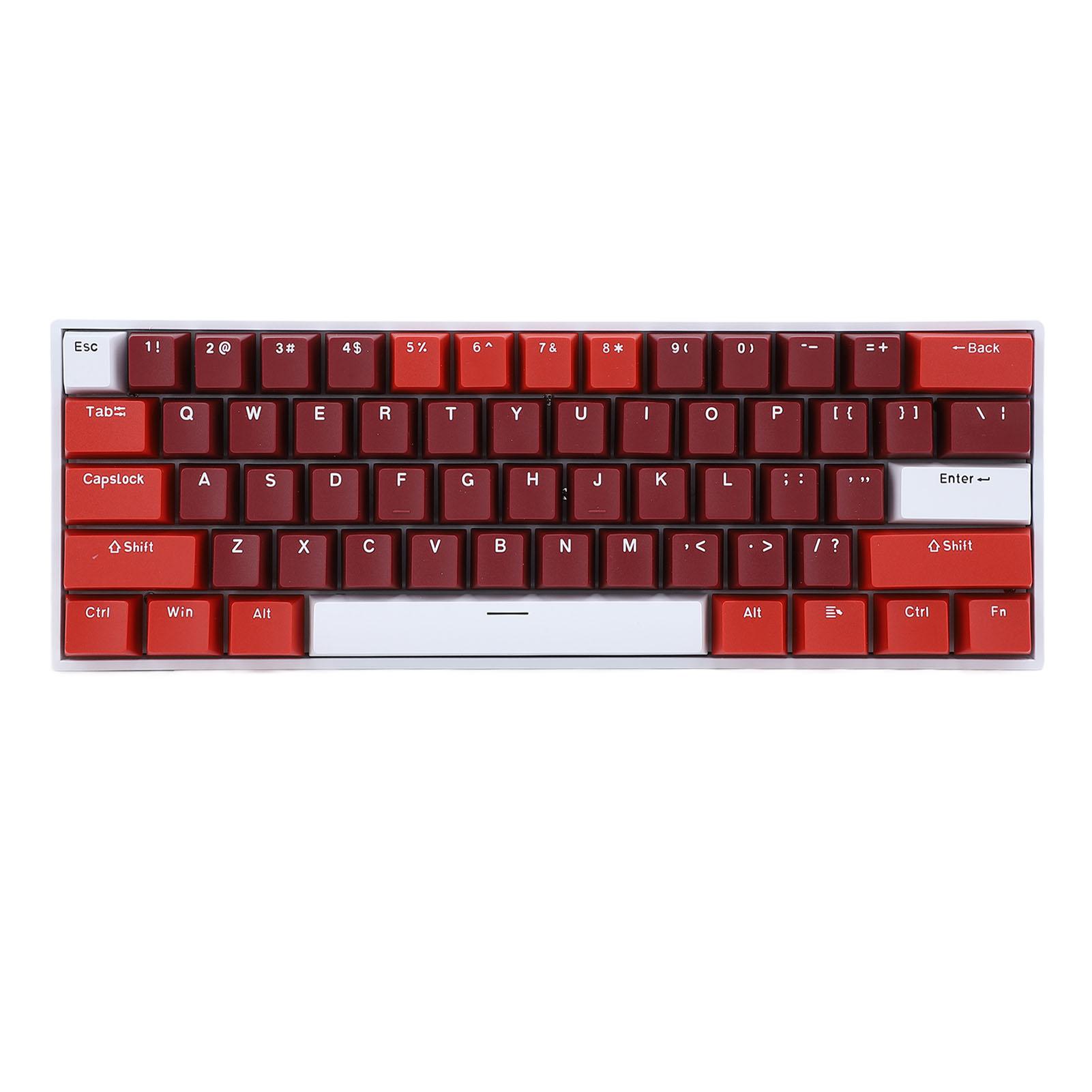 

Механическая клавиатура с 61 клавишей, 60-процентный синий переключатель, RGB-подсветка, 2,4 ГГц, беспроводная связь BT3.0 5.0, тип C, проводная