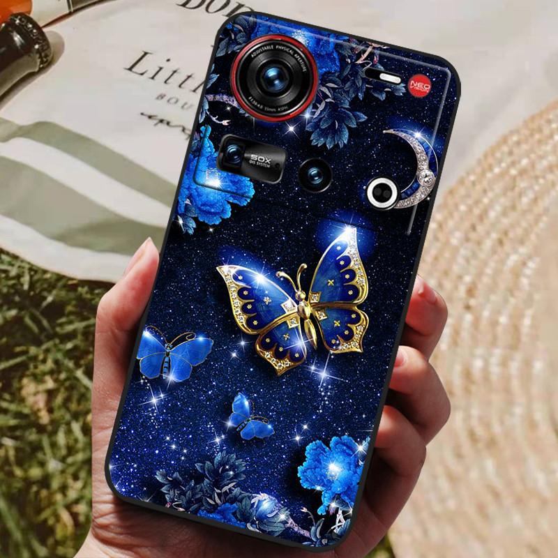 Pro pouzdro ZTE Nubia Z70 Ultra 5G 6,85'' Černé silikonové TPU měkký kryt telefonu pro Nubia Z70 Ultra Ochranné zadní kryty Z 70 Ultra