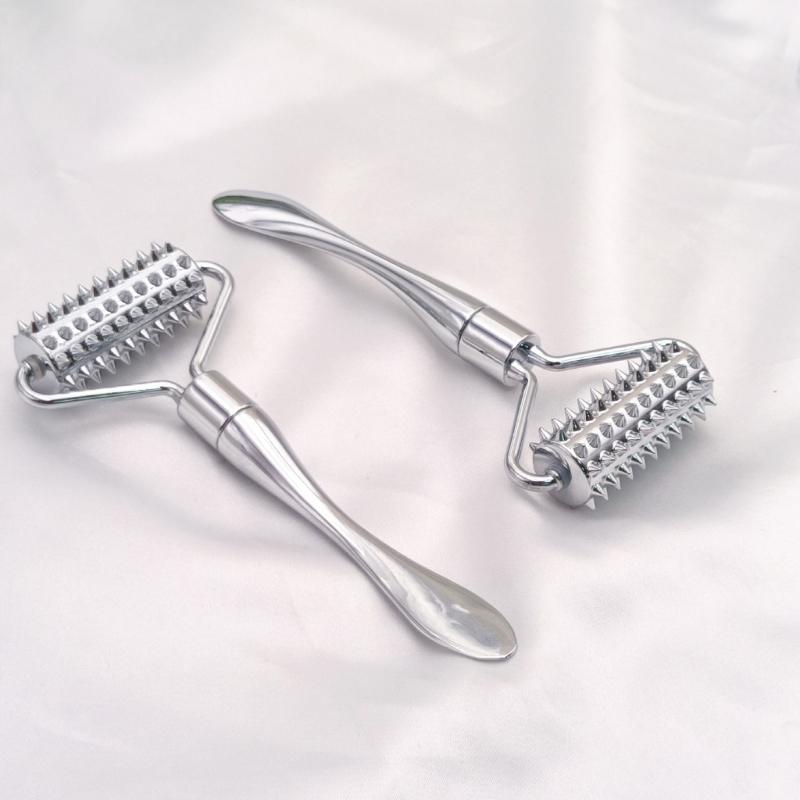 Manual Massage Roller Zinc Alloy Construction Muscle Relaxation Tool For Office Home Travel Ergonomic Grip Quiet