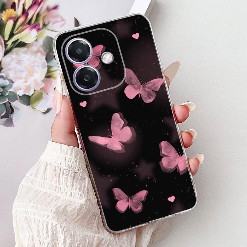 For Oppo A3x Case OPPO A3 Phone Cases CPH2681 CPH2641 CPH2669 A40 A40M Fundas Popular Butterfly Cover Soft Clear Silicone Bumper