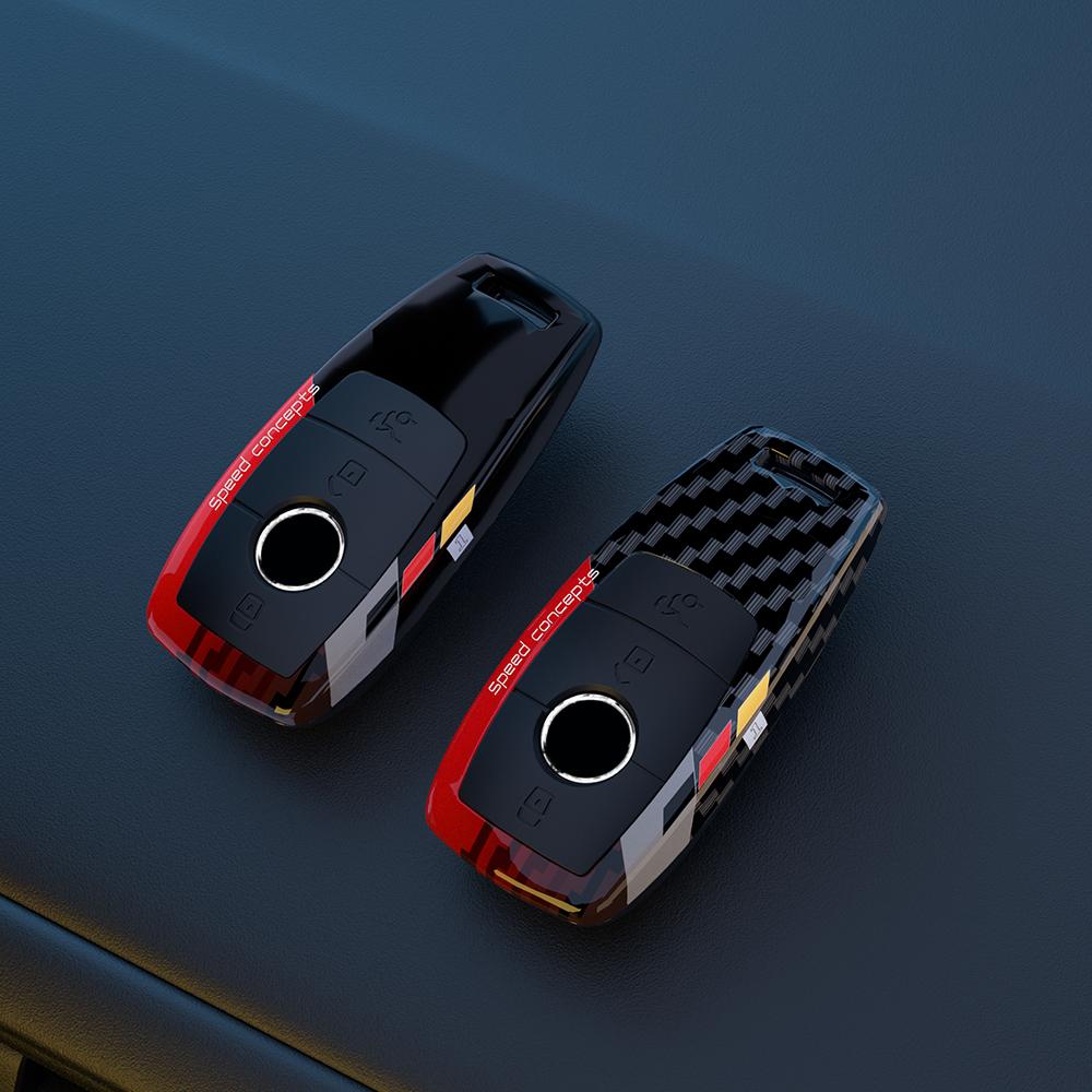 Abs Carbon Car Remote Key Case Cover Shell For Mercedes Benz A C E S G Class Glc Cle Cla Glb Gls W177 W205 W213 W222 X167 Amg