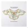 Embroidered Decorative with Pearl Trim Neckline for Graduates, Cosplayers, Graduation,
