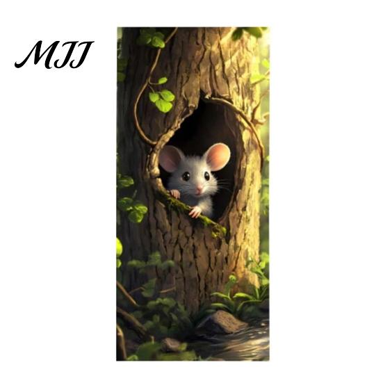 Colorful Utility Room Surface Decals Cartoon Animal Trash Can Sticker, Self-Adhesive PVC Decal, Waterproof Cute Decorative Adhesive for Household Bins