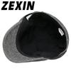 ZEXIN Spring, Autumn and Winter Solid Colour Warm Cotton and Linen Breathable Beret Men and Women Casual Simple Retro Matching Duck Tongue Cap
