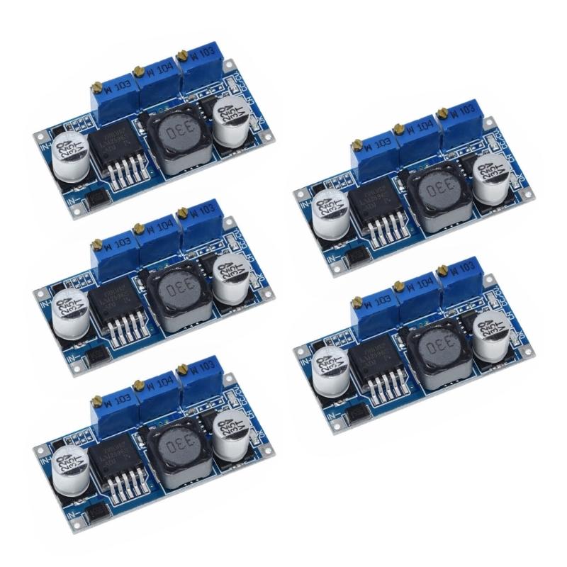 

5 Piece LM2596 Constant Current Voltages Regulator Module For LED Lighting And Electronic Projects With ABS Housing 1
