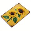 2D Flat, 2D, 1pc" Sunflower' S Warm Moments" Tin Painting, Rustproof and Waterproof No Punching, Suitable for Doors, Walls, Shop