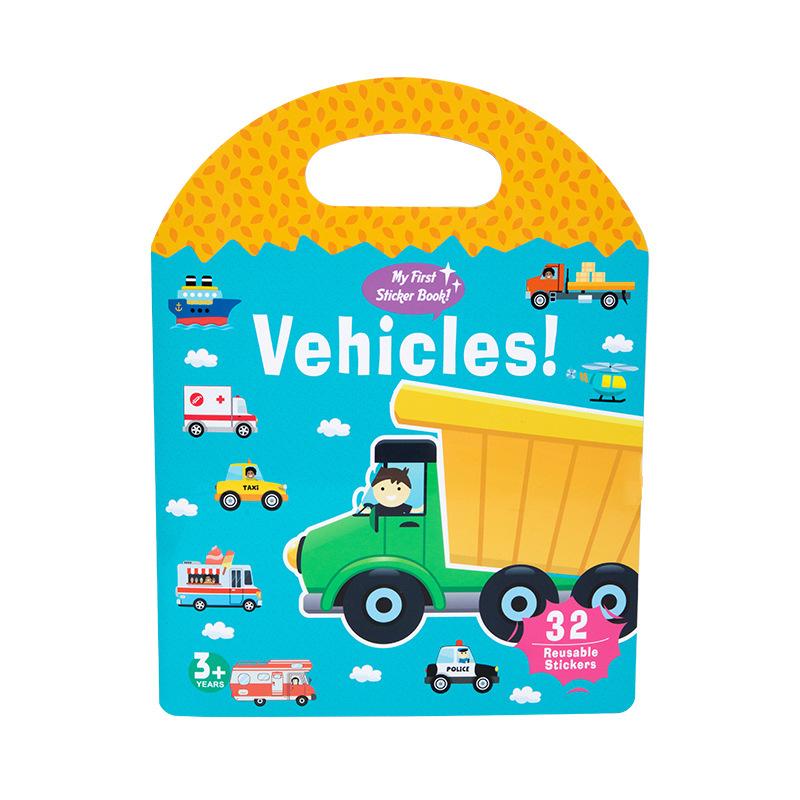 Wooden Children'S Early Education Portable Jelly Sticker Theme Puzzle Quiet Sticker Book Baby Enlightenment Learning Educational Toys