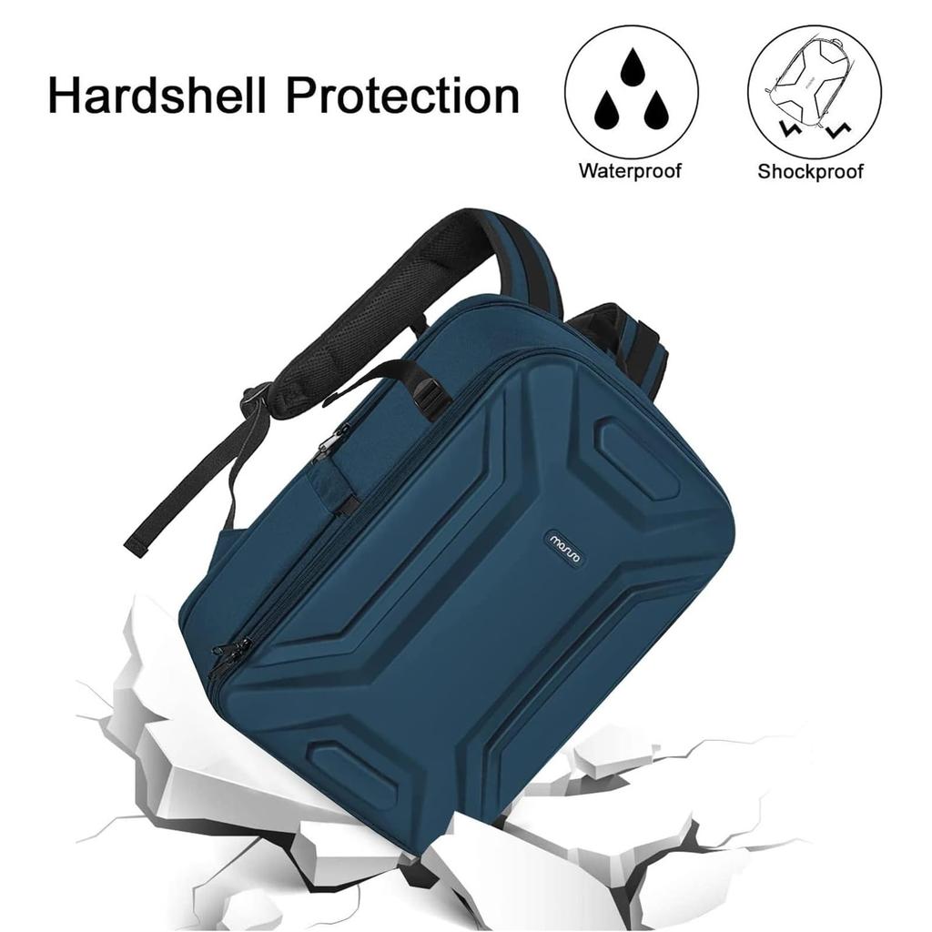 MOSISO Camera Backpack for Compatible with Protective Camera Symmetrical Geometric Hard Case with Tripod Inch Laptop Compartment DSLR/SLR/Mirrorless