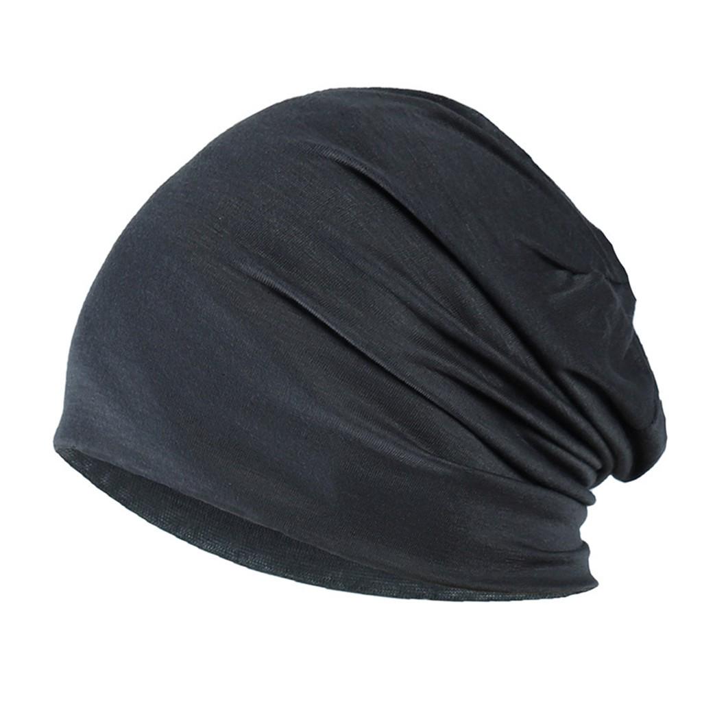 Bonnet extensible en laine tricotée pour homme, écharpe de tête anti-chute, couleur unie, en Inde
