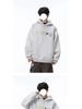 Men's Autumn/Winter American Letter Embroidered Hooded Sweatshirt - Loose Fit, Plus Velvet, Thickened Heavyweight Casual Hoodie Jacket