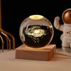 Xiaomi 1PCS 6/8/10CM Square LED Luminous Solid Wood Base DIY Crystal Ball Night Lamp Base Rubber Wood USB  Plug-In With Switch Ornament