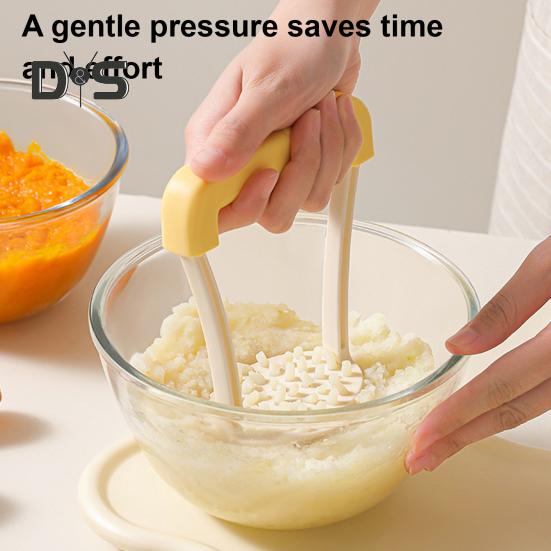 Ruční lis na brambory s ergonomickou rukojetí, voštinový kulatý otvor, lis na bramborovou kaši, multifunkční kuchyňský nástroj na fazole a zeleninu