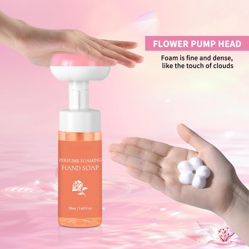 Moisturizing Liquid  Bubble Hand Soap With Scent Leaves Hands Soft And Clean, Silicone And Paraben Free, Contains Natural Ingredients  50ml*3