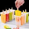 4 Hole Plastic Ice Cream Mold Magnum Mold DIY Fruit Juice Ice Pop Cube Maker Ice Tray Popsicle Mould Baking Accessories