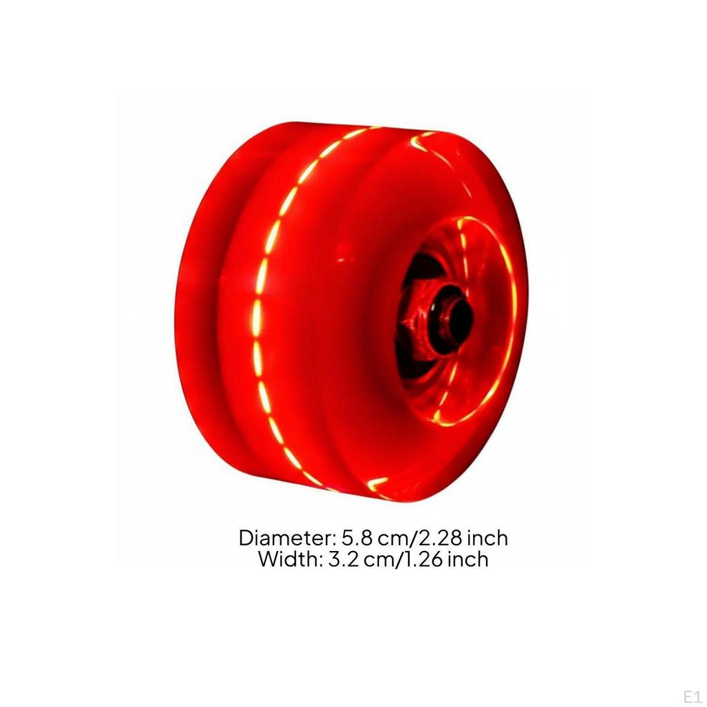 LED Flashing Inline Skate Wheels No Required Wheel PU Material Lightup