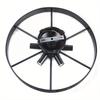 Industrial Style Carriage Wheel Chandelier for Kitchen or Bar Ceiling Lighting