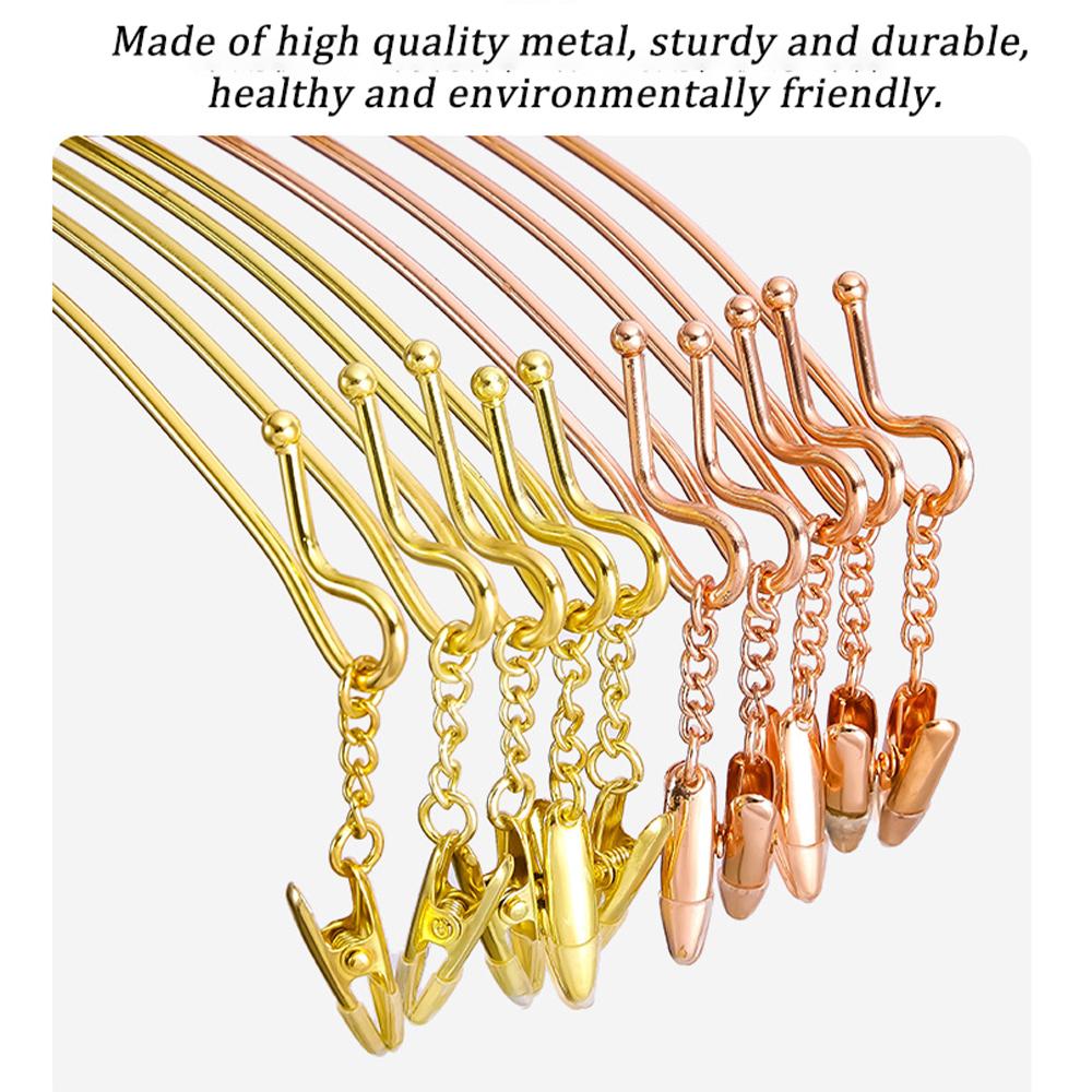 5/10pcs Cloth Hanger Portable Bathroom Metal Underwear Hangers Bra Clips Socks Panty Racks Home Drying Clothes Hanger with Clips
