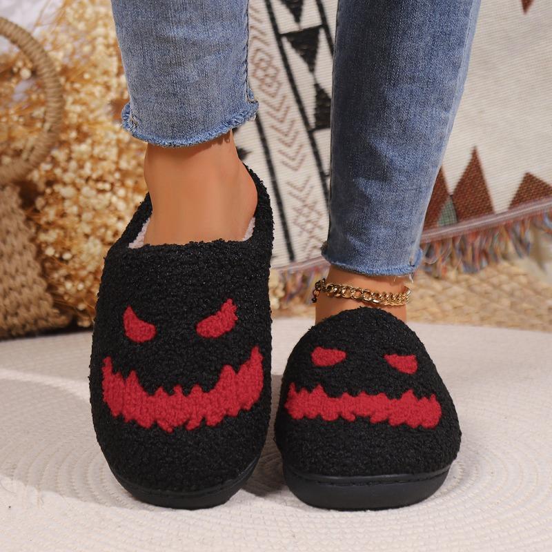 Cross-border spot Mao Mao slippers Halloween thick-bottomed bat cotton mop warm non-slip thickened household thermal cotton mop