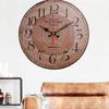 Vintage Wood Clock Hanging Wooden Ornament  Room Wall Decoration