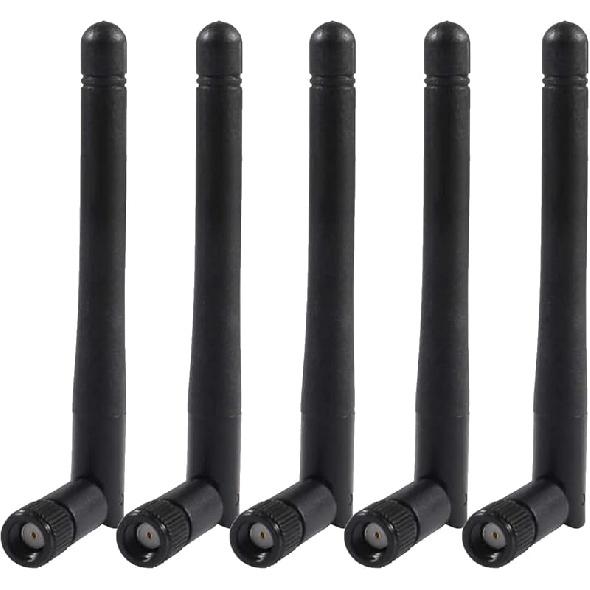 5pcs Dual Band WiFi Antenna 2.4GHz 5/5.8GHz 3dBi RP-SMA Male Antenna for Wireless Vedio Security IP Camera Recorder Surveillance Recorder Truck
