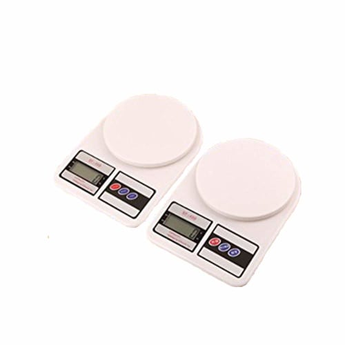 HJ Digital Scale, Electronic Balance with Tare Function, Precision Measuring Instrument, Cooking Scale, 1-10kg, White