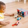 Melissa & Doug First Wooden Toy Emergency Vehicle Set with Key, Red, Ages 3 and Up, Authentic, 4607