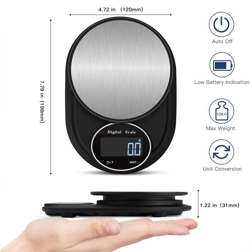 Digital Kitchen Scale Stainless Steel Electric Kitchen Food Scale High-precision Baking Scale LCD Backlight Display