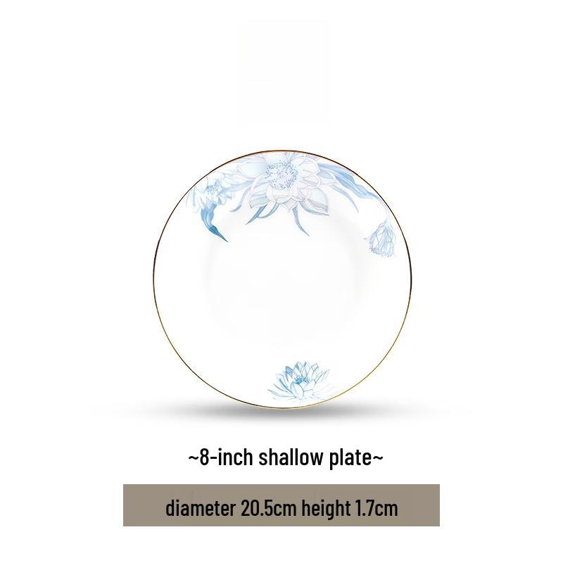 Mode Lanka Ceramic Chinese Light Luxury 8-inch Soup Bowl
