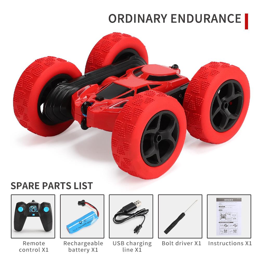 RC Stunt Car 1PCS Double-sided Stunt Car High Speed 360 Degree Rotation Tumbling Car Lights Kids RC Car Toys