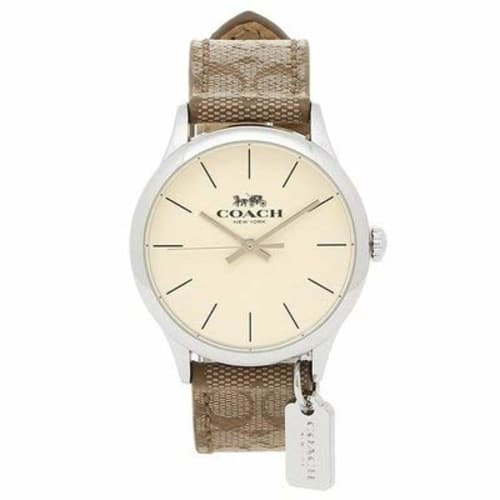 Coach Ruby Signature Charm Women's Watch, Khaki and White, 14502994