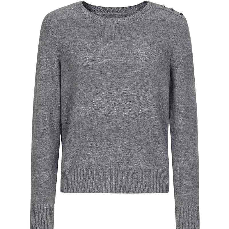 

Women s AnnaCo Old Money Style Sequin Wool Knit Sweater M